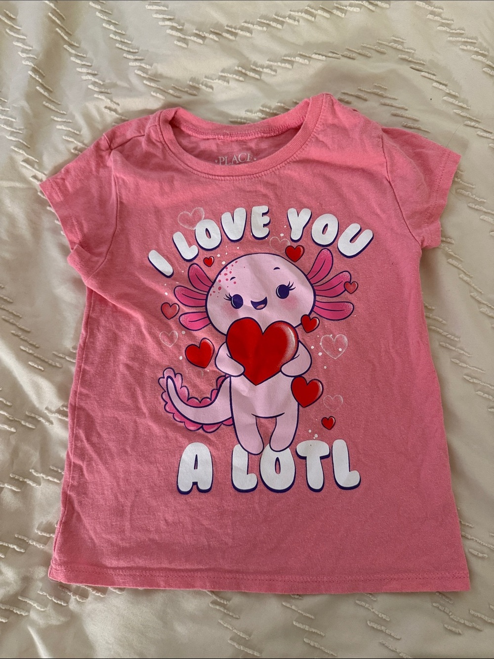 The Children's Place Pink Axolotl Heart Graphic Tee